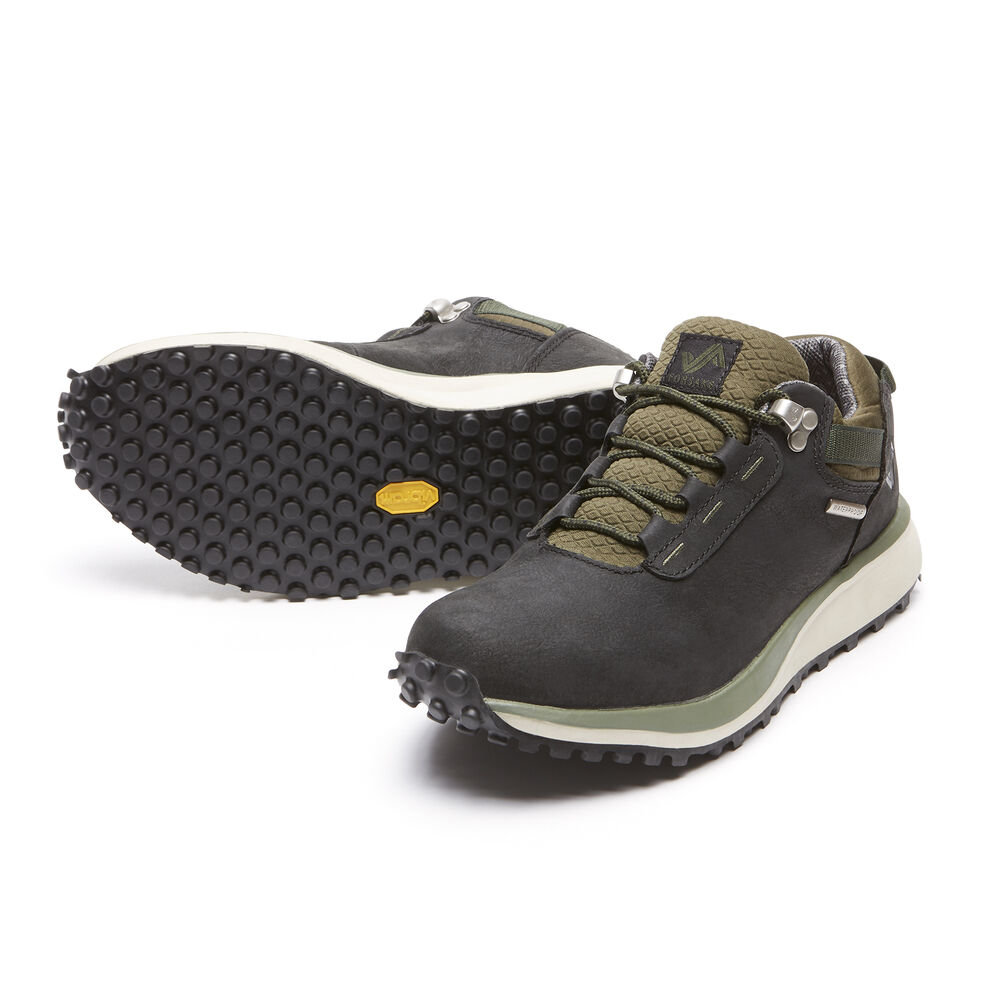 Vibram Sole Forsake Range Low Mens Boots Black/Olive Australia (MWD492150)